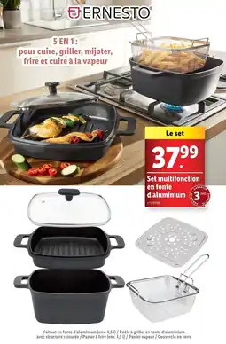 Lidl ERNESTO Set multifonction en fonte d’aluminium offre