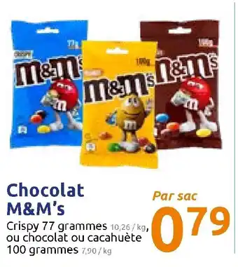 Action Choclat M&M's offre