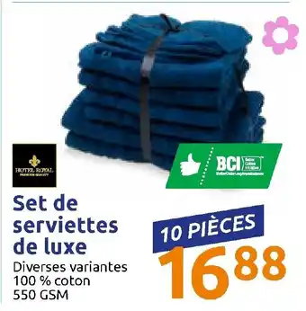 Action Ser de serviettes de luxe offre