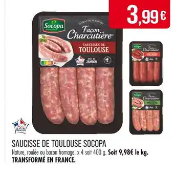 Match SOCOPA Saucisse de Toulouse offre