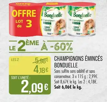 Match BONDUELLE Champignons émincés offre