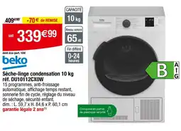 Cora x Carrefour beko Sèche-linge condensation 10 kg offre