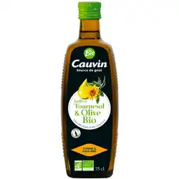 Auchan Huile De Tournesol Et Olive Bio Cauvin offre
