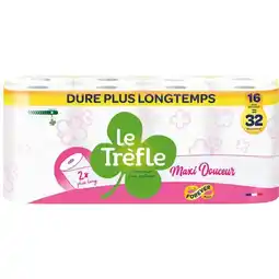 Auchan Papier Toilette Maxi Douceur Blanc Le Trèfle offre