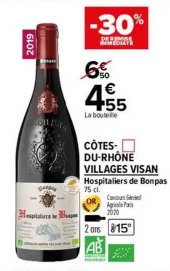 Carrefour Market Côtes-du-rhône Villages Visan Hospitaliers De Bonpas offre