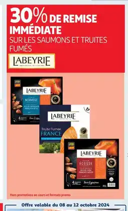 Auchan LABEYRIE Sur les saumons et truites fumes offre