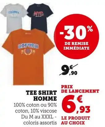 Super U U Collection TEE SHIRT HOMME offre