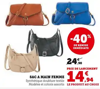 Super U SAC A MAIN FEMME offre