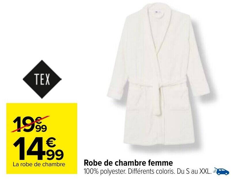 Promo TEX Robe de chambre femme chez Carrefour