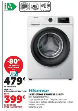 Super U HISENSE Lave linge frontal offre