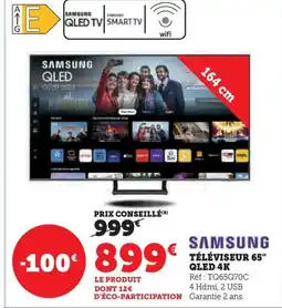 Super U SAMSUNG Téléviseur 65" qled 4k offre