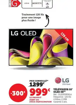 Super U LG Téléviseur 55" oled 4k offre