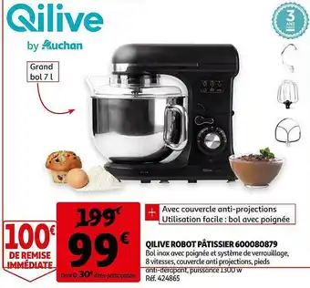 Auchan Qilive Robot Pâtissier 600080879 offre
