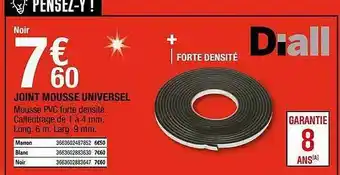Brico Dépôt Joint Mousse Universel Diall offre