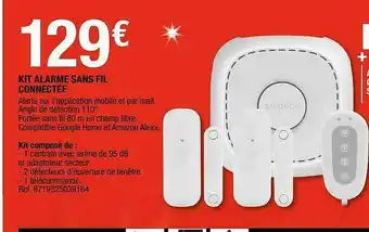 Brico Dépôt Kit Alarme Sans Fil Connectée offre