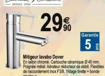 Tridôme Mitigeur Lavabo Dover offre