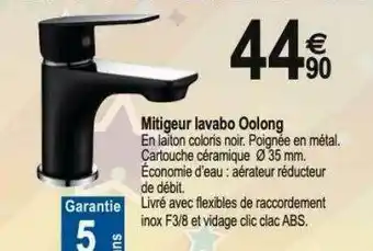 Tridôme Mitigeur Lavabo Oolong offre