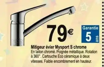 Mitigeur évier Mysport S Chrome