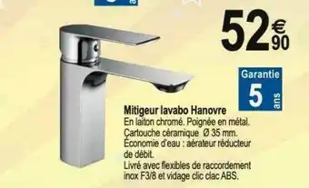 Tridôme Mitigeur Lavabo Hanovre offre