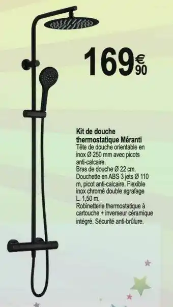 Tridôme Kit De Douche Thermostatique Méranti offre