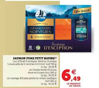 U Express Saumon Fumé Petit Navire offre