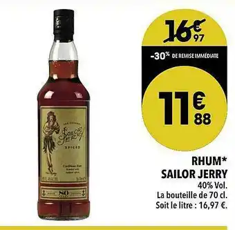 Supeco Rhum Sailor Jerry offre