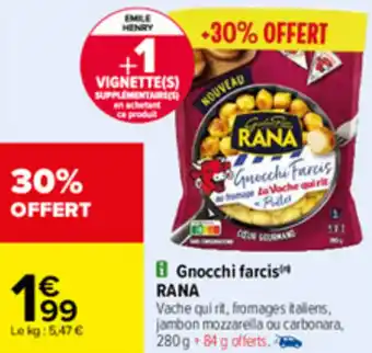 Carrefour Gnocchi farcis RANA offre