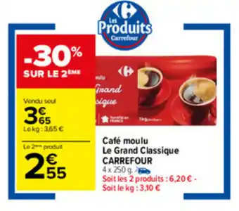 Carrefour Café moulu le grand classique CARREFOUR offre