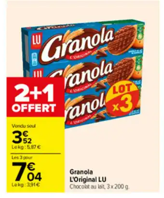 Carrefour Granola l'original LU offre