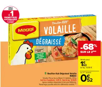 Bouillon kub dégraissé volaille MAGGI