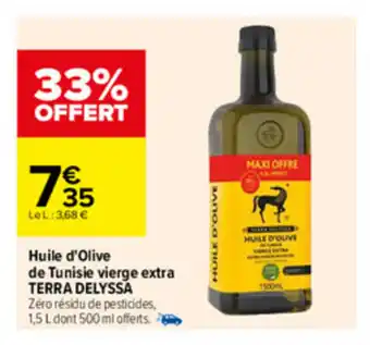 Carrefour Huile d'olive de tunisie vierge extra TERRA DELYSSA offre