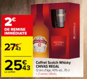 Carrefour Coffret scotch whisky CHIVAS REGAL offre