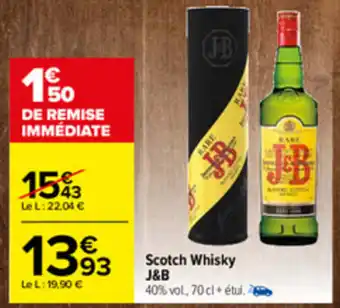 Carrefour Scotch whisky J&B offre