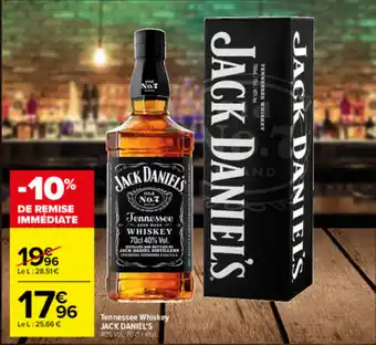 Carrefour Tennessee whiskey JACK DANIEL'S offre