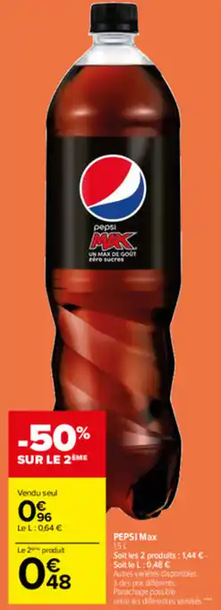 Carrefour PEPSI max offre
