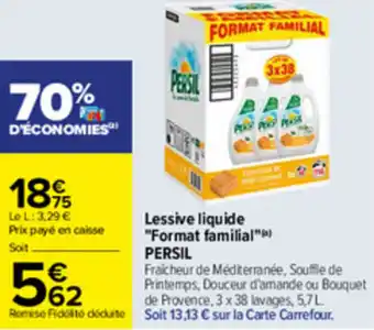 Carrefour Lessive liquide format familial PERSIL offre
