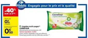 Carrefour Lingettes muli-usages CARREFOUR offre