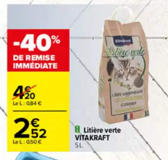 Carrefour Litière verte VITAKRAFT offre