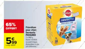 Carrefour Friandises pour chien dentastix PEDIGREE offre