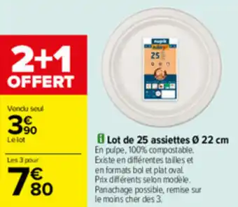 Carrefour Lot de 25 assiettes offre