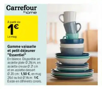 Carrefour Gamme vaisselle et petit déjeuner offre
