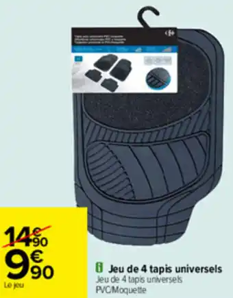 Carrefour Jeu de 4 tapis universels offre