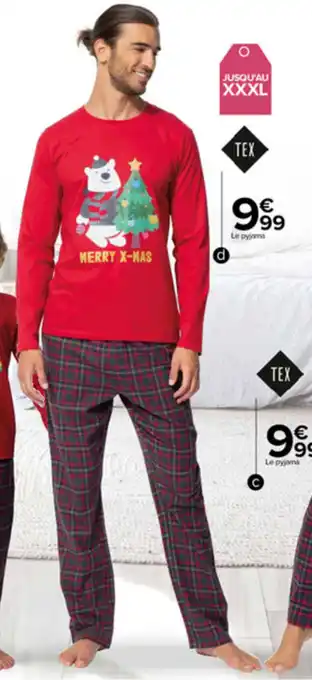 Pyjama long de noël homme