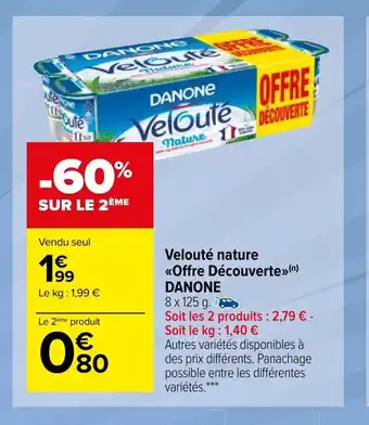 Carrefour Market Velouté nature offre
