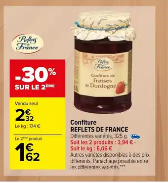 Carrefour Market Confiture REFLETS DE FRANCE offre