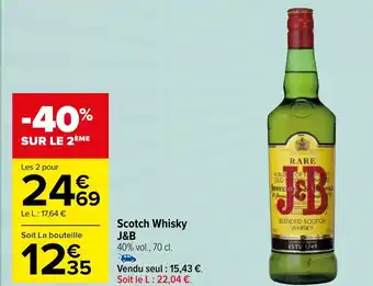 Carrefour Market Scotch whisky J&B offre