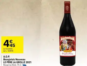 Carrefour Market A.O.P beaujolais nouveau offre
