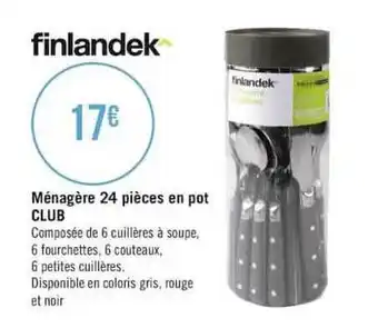 Ménagère 24 Pièces En Pot Club Finlandek^