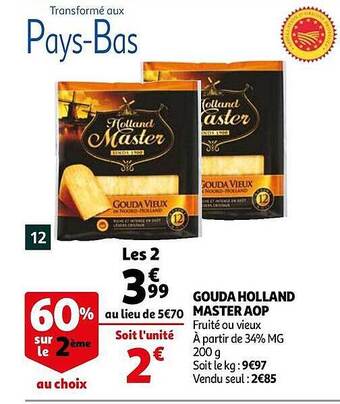 Auchan Gouda Holland Master Aop offre