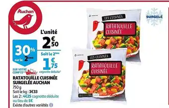 Auchan Ratatouille Cuisinée Surgelée Auchan offre